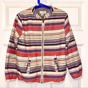 Peek Kids Absolutely Gorgeous Multi Pattern Knitted Zip-up Jacket Elastics-Cuffs